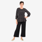 - Maisi Peplum Top (Size S) - Black