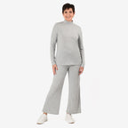 - Maisi Brushed Marl Turtle Neck Top (Size - XL, 20 to 22) - Grey