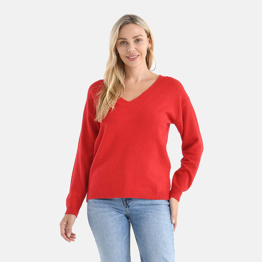 Maisi V-neck knitted jumper