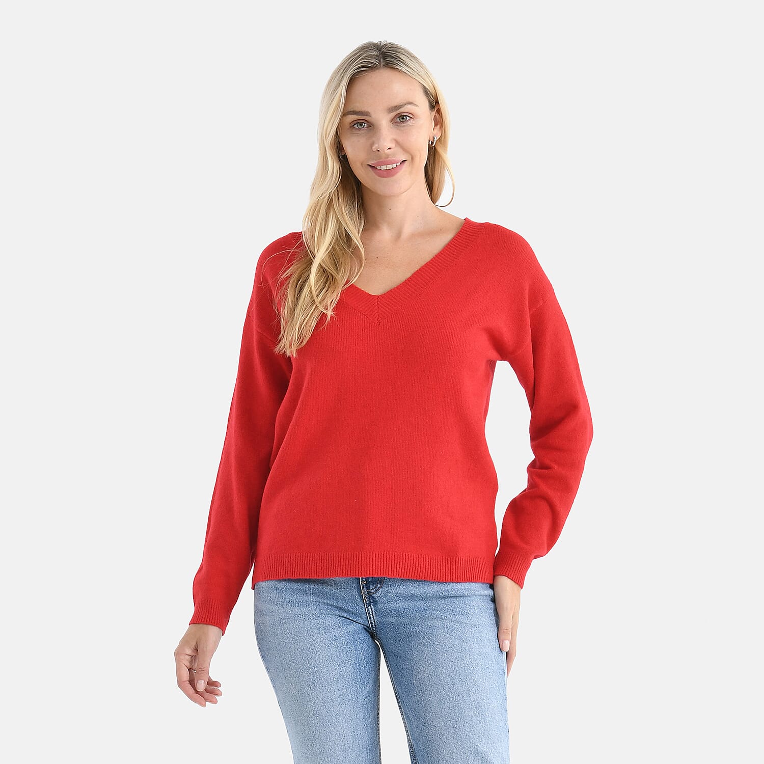 Maisi V-neck knitted jumper