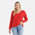 Maisi V-neck knitted jumper