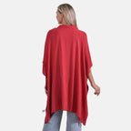 La Marey Versatile Rayon Oversized 3-4 Sleeves Longline Shirt (One Size) - Pink