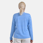 & Maisi Patterned Top (Size - Small) - Blue White & Blue White