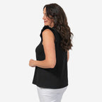 Maison Frill Sleeve Vest (Size XL, 20-22) - Black