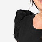 Maison Frill Sleeve Vest (Size XL, 20-22) - Black