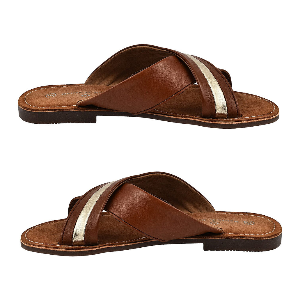 Maison Ladies Slipper (Size 3) - Tan