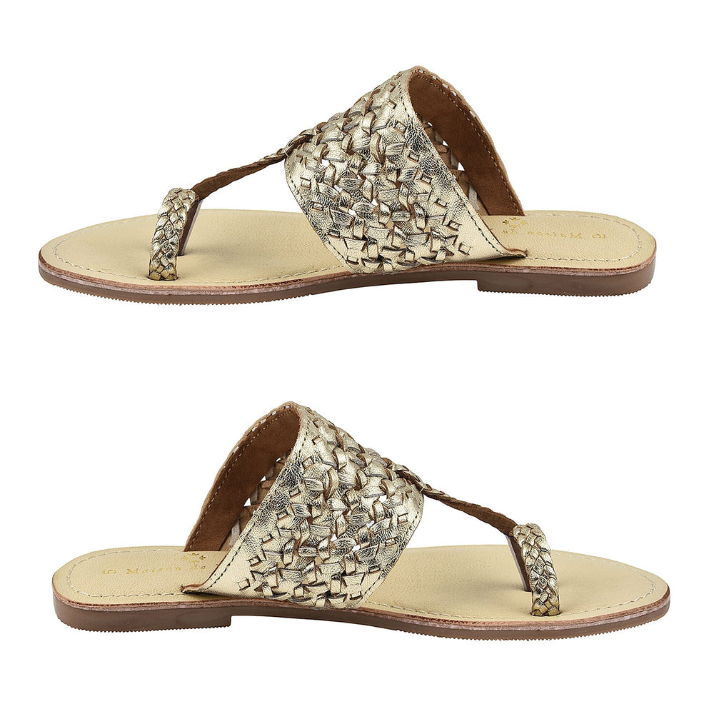 Maison Ladies Slipper (Size 3) - Gold