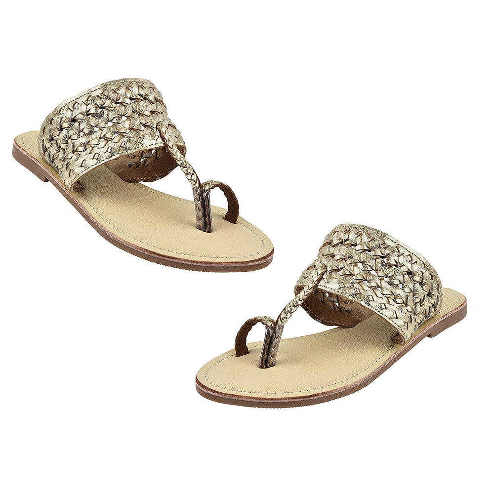 Maison Ladies Slipper (Size 3) - Gold