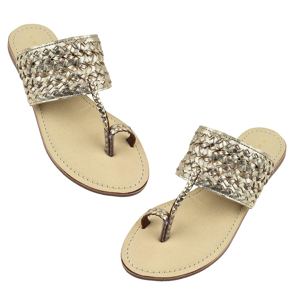 Maison Ladies Slipper (Size 3) - Gold