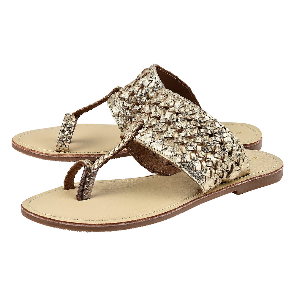 Maison Ladies Slipper (Size 3) - Gold