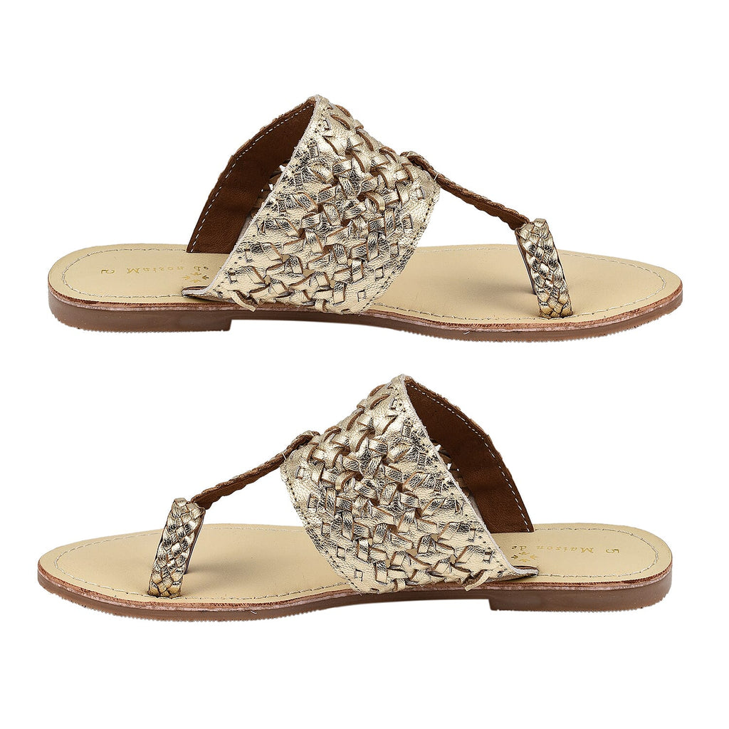 Maison Ladies Slipper (Size 3) - Gold