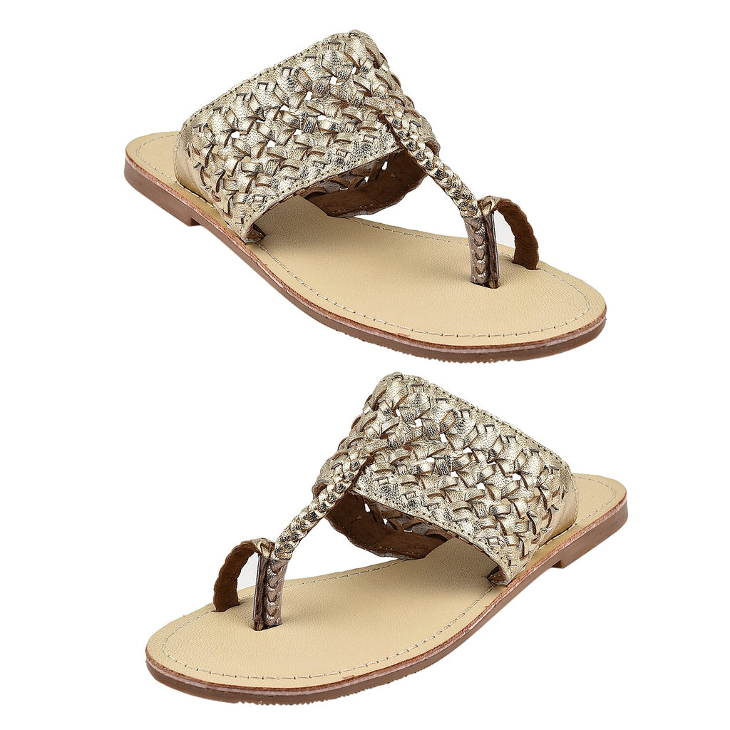 Maison Ladies Slipper (Size 3) - Gold