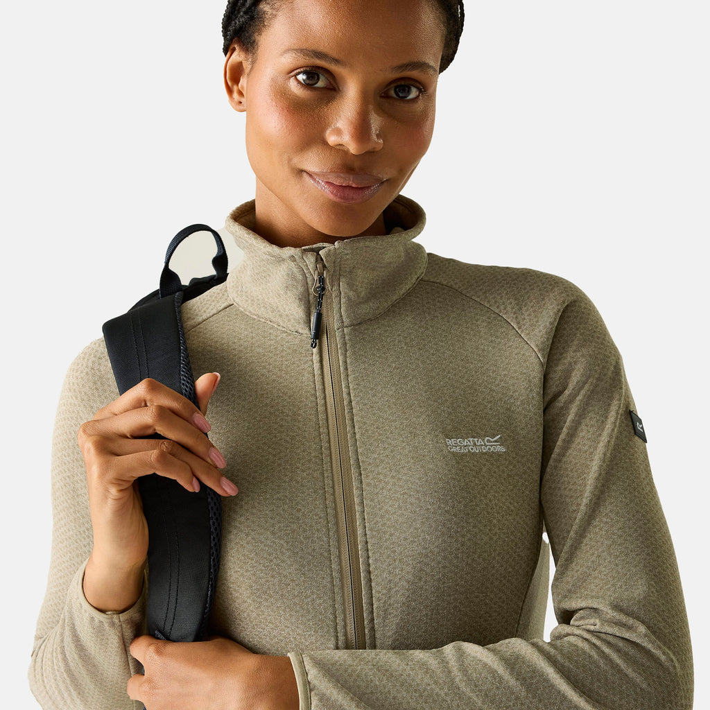 Regatta Womens Softshell Jacket with Zipped Lower Pockets (Size 14) - Brown