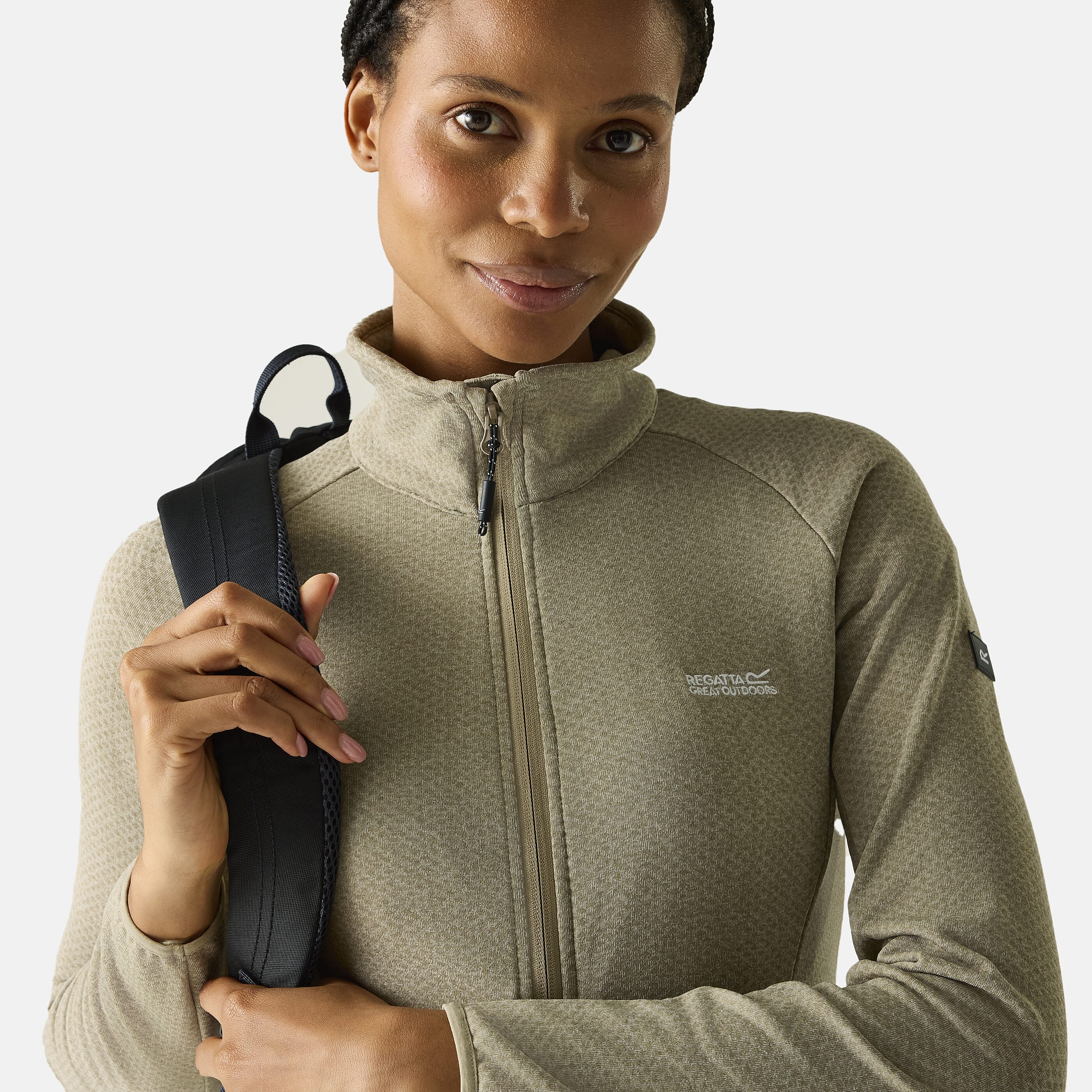 Regatta Womens Softshell Jacket with Zipped Lower Pockets (Size 14) - Brown