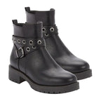 Manchester Closeout Chunky Belt Boots (Size 3) - Black