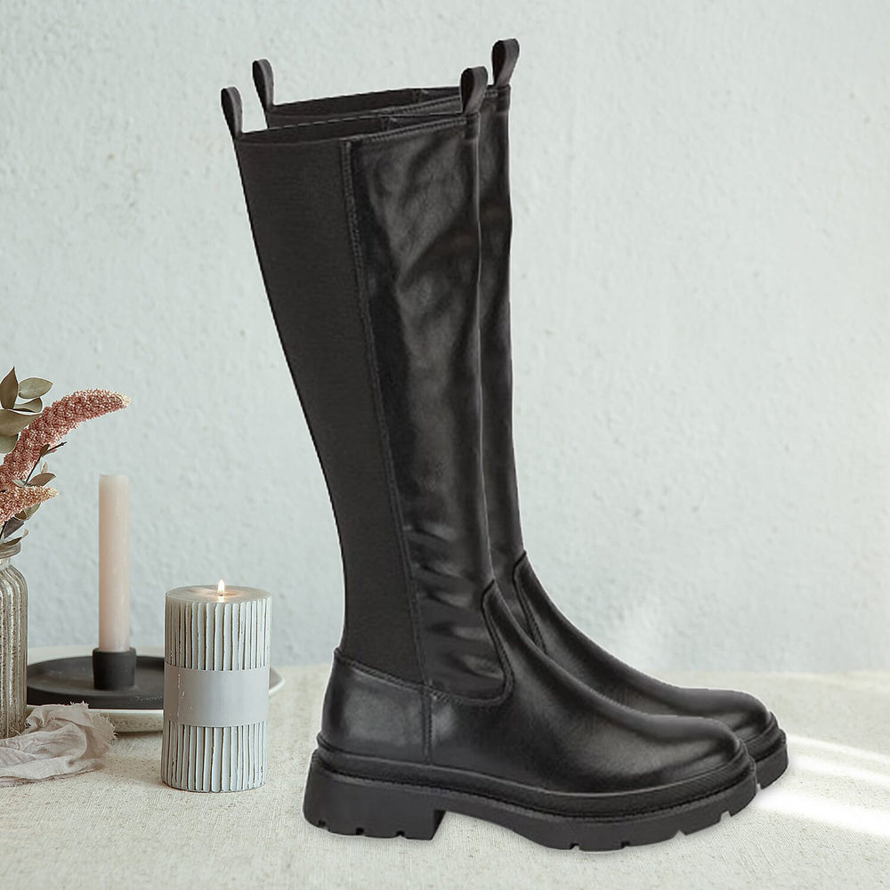 Manchester Closeout Knee High Boots (Size 6) - Black