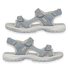 Mandy Leather Comfortable & Lightweight Padded Sandal with Adjustable Straps (Size 8) - Light Blue