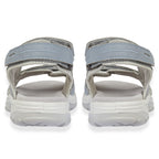Mandy Leather Comfortable & Lightweight Padded Sandal with Adjustable Straps (Size 8) - Light Blue