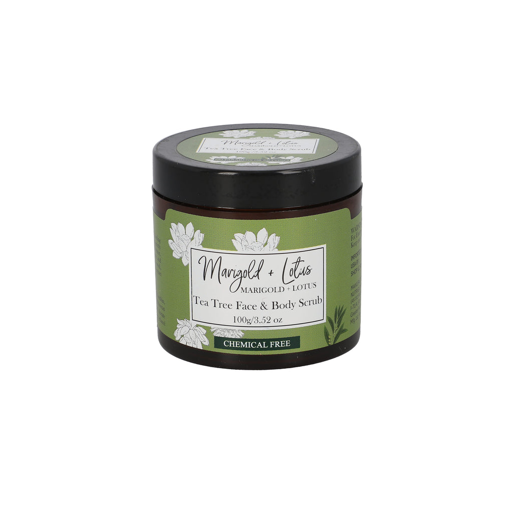 Marigold - Lotus Tea Tree Face and Body Scrub - 3.52 oz