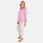 Marina Kaneva Elegant Flared Sleeve Hem Blouse (Size - 8) - Pink