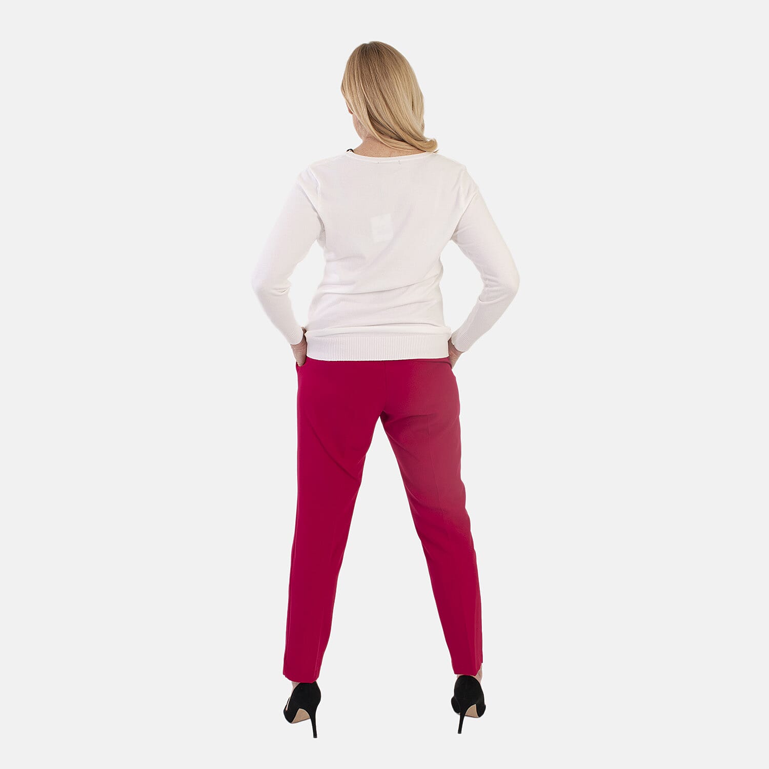 Marina Kaneva Tailored Trousers (Size - 16) - Pink
