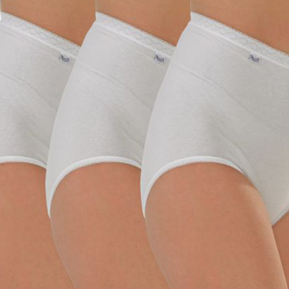 Marlon Pack of 3 Smooth Cotton Maxi Briefs (Size 24-26) - White