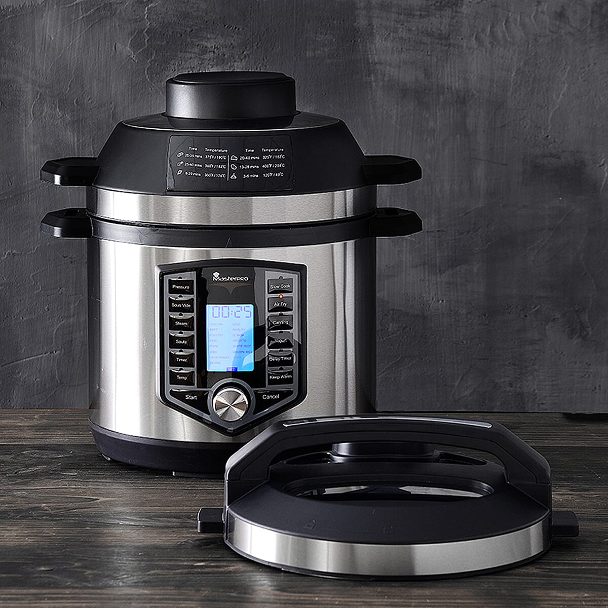 Masterpro 12 in 1 Multifunction 6L Cooker (Works as Air Fryer, Pressure Cooker, Steamer and Many More)