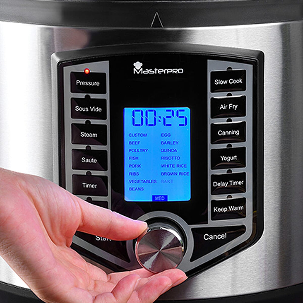 Masterpro 12 in 1 Multifunction 6L Cooker (Works as Air Fryer, Pressure Cooker, Steamer and Many More)