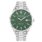 MATHY TISSOT Urban Auto Automatic 5ATM WR Green Dial - Silver Case Mens Watch with Silver Stainless Steel Strap