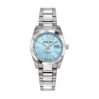 Mathey Tissot Limited Edition Sunray Quartz Movt. Blue Dial 5ATM WR Ladies Watch with SIlver Colour Stainless Steel Strap