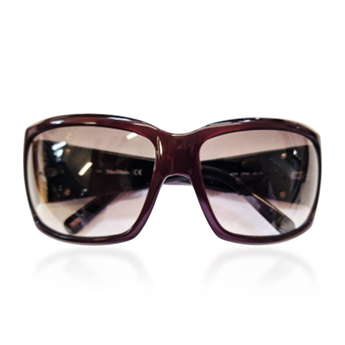 Stylish Rectangular Oversized Max Mara Sunglass - Purple