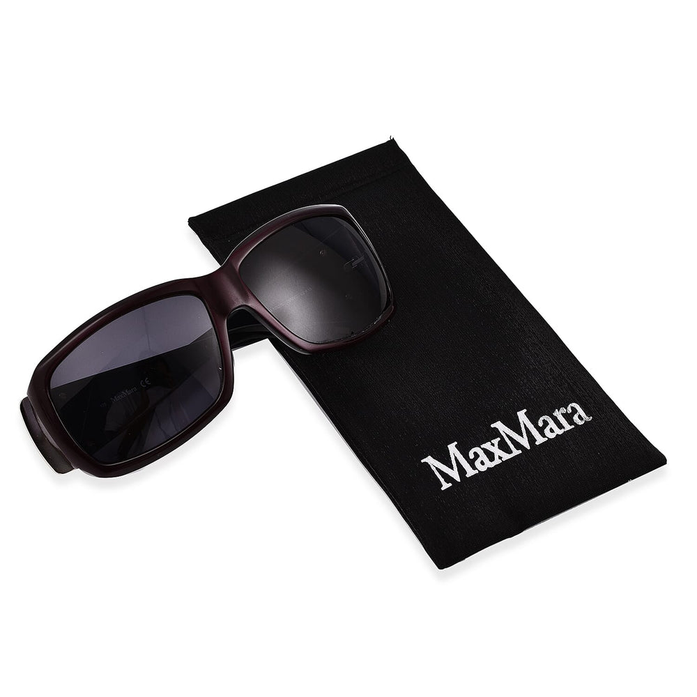 Max Mara Womens Large Oversized Sunglasses - Burgundy