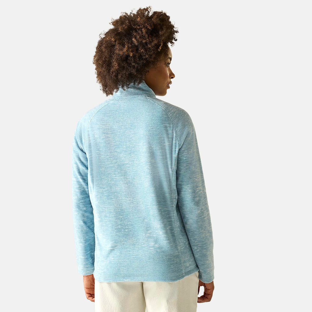 Regatta Womens Marl Knit Full-Zip Fleece (Size 12) - Blue