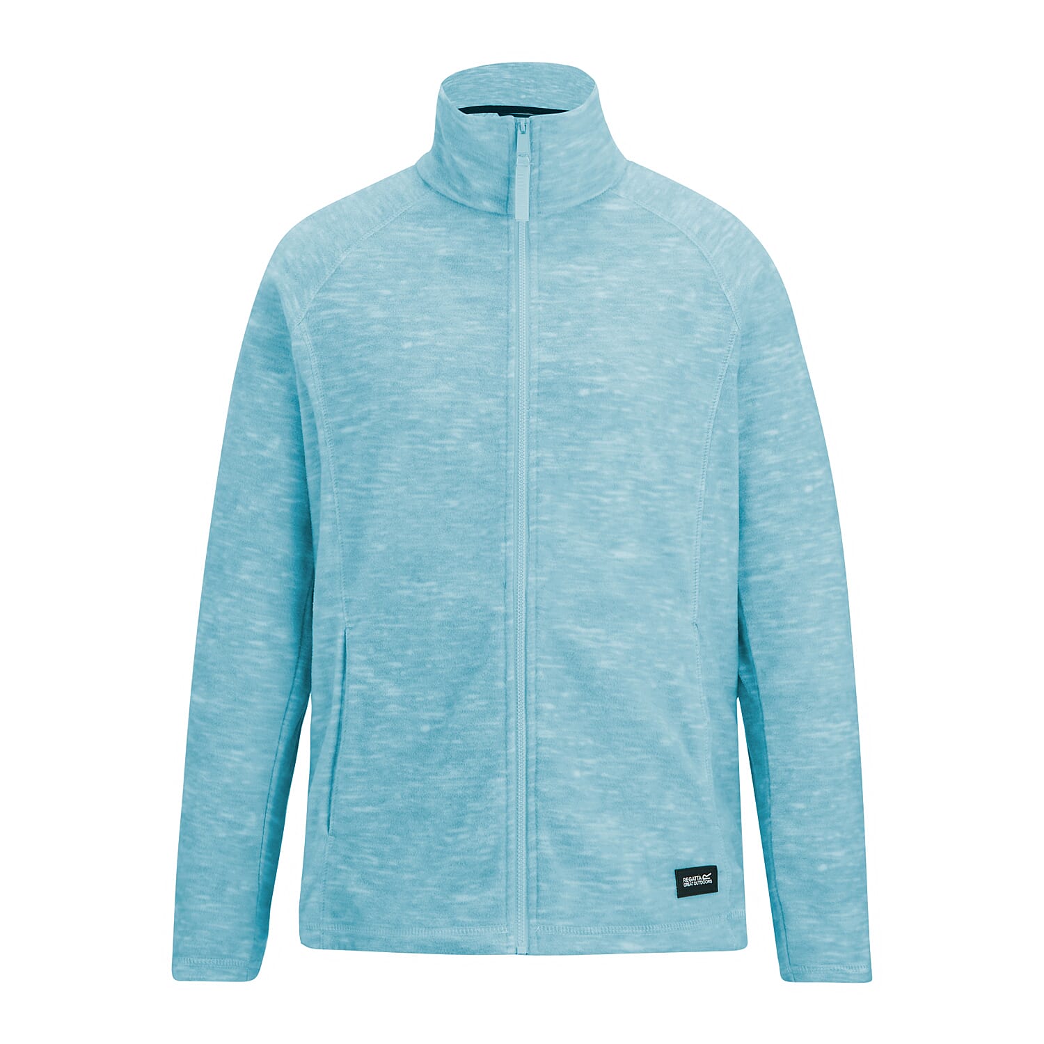 Regatta Womens Marl Knit Full-Zip Fleece (Size 12) - Blue