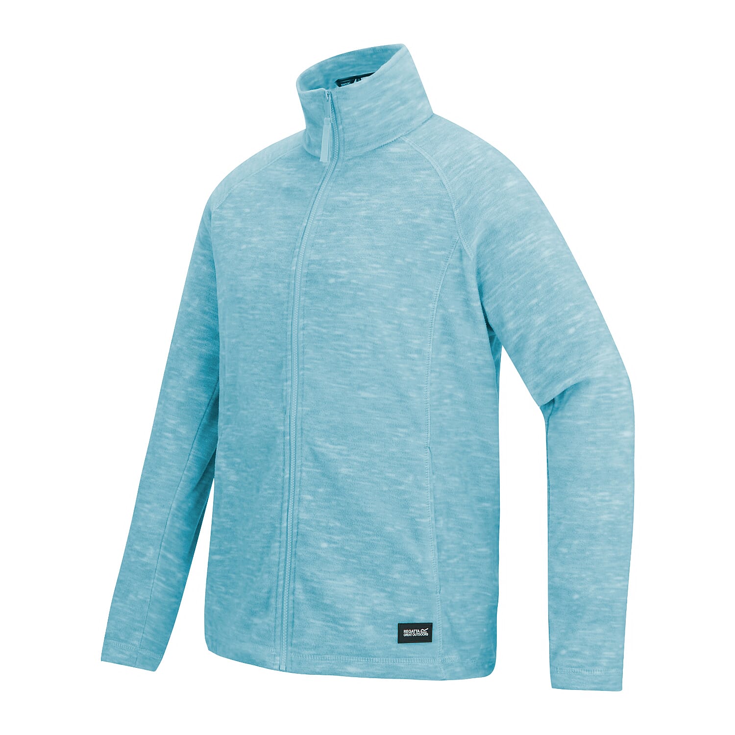 Regatta Womens Marl Knit Full-Zip Fleece (Size 12) - Blue