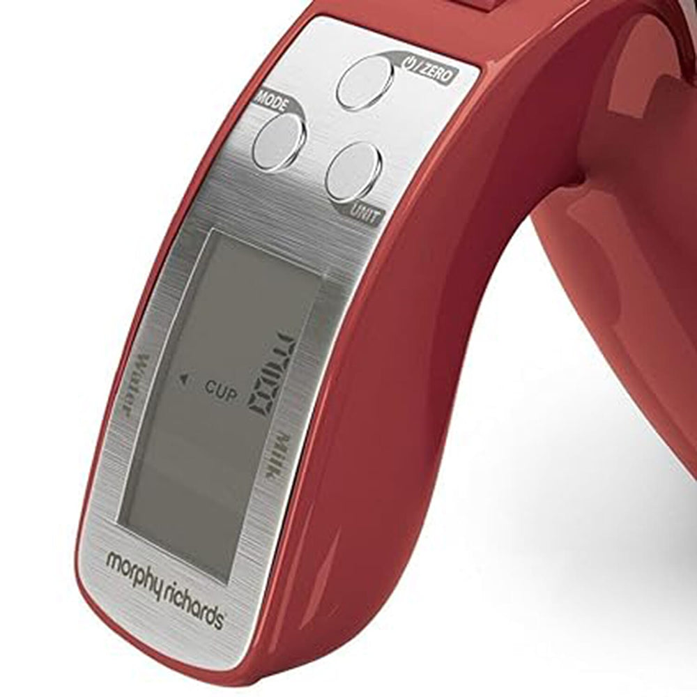 Morphy Richards Equip 3 in 1 Digital Jug Scales (Requires 2xAAA Batteries, Not Inc.) - Red