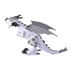 Mechanical Electric Walking Dinosaur with Wings - White - Requires 2AA Batteries (Not Inlcd)