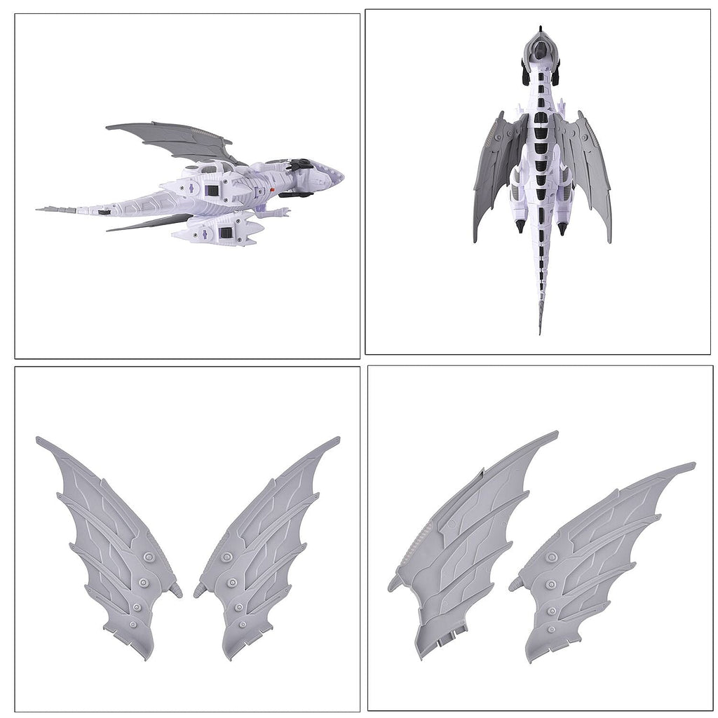 Mechanical Electric Walking Dinosaur with Wings - White - Requires 2AA Batteries (Not Inlcd)