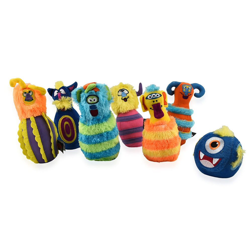 Melissa - Doug Monster Plush 6-Pin Bowling Game With Storage Bag - Preschool Games - Age 2- - Gift for Boy or Girl