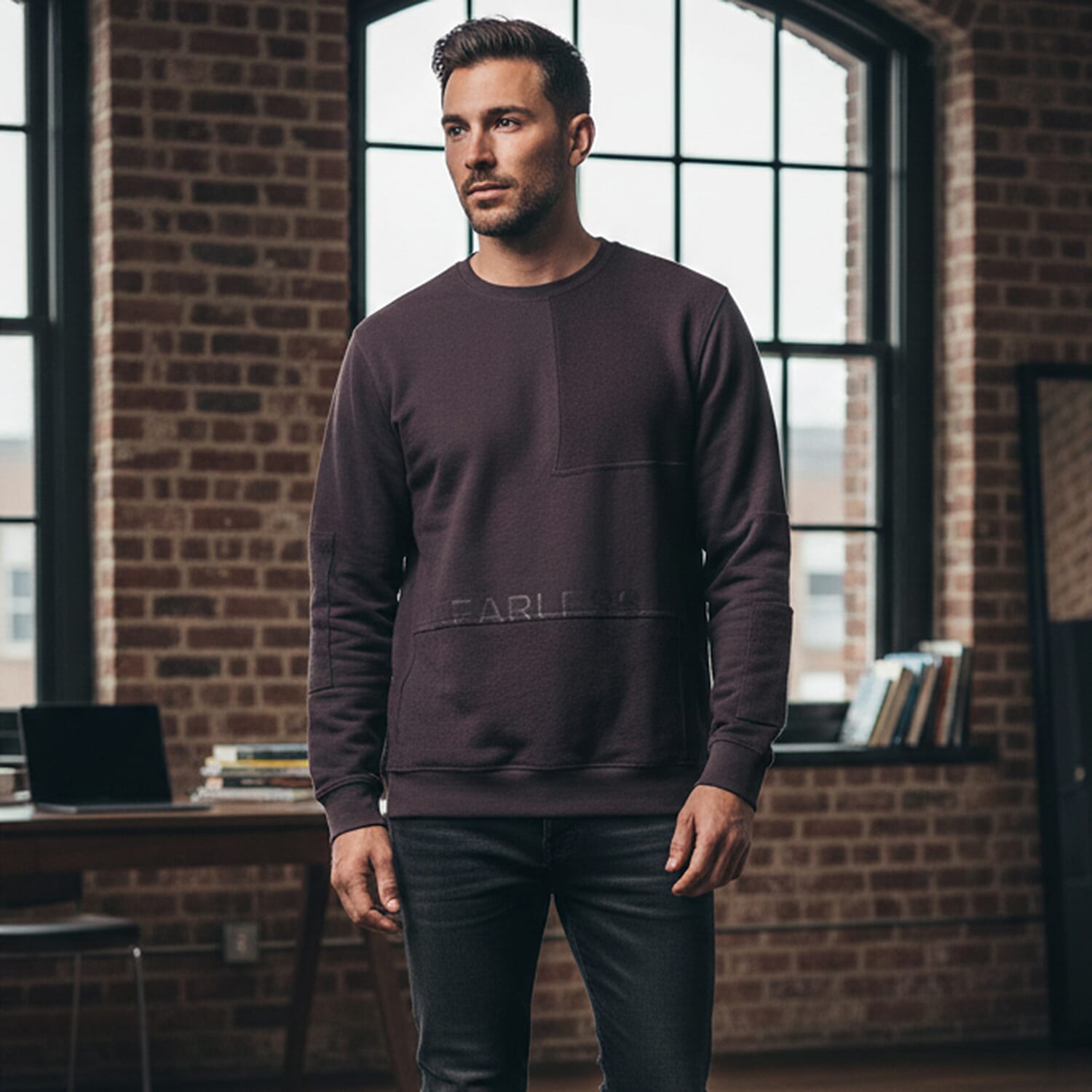Mens Cotton Sweatshirt (Size - XL) - Charcoal