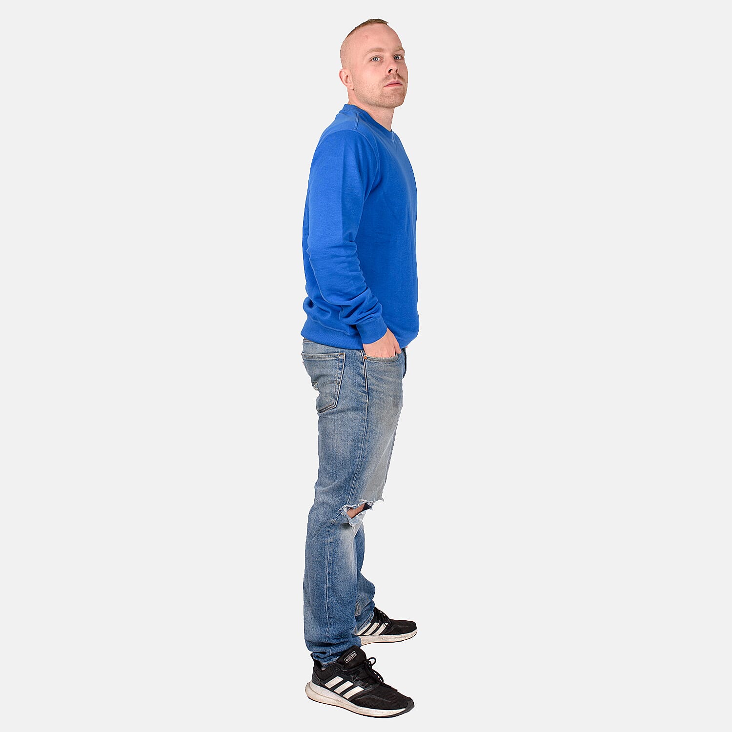 Mens Crew Neck Sweatshirt (Size M) - Blue