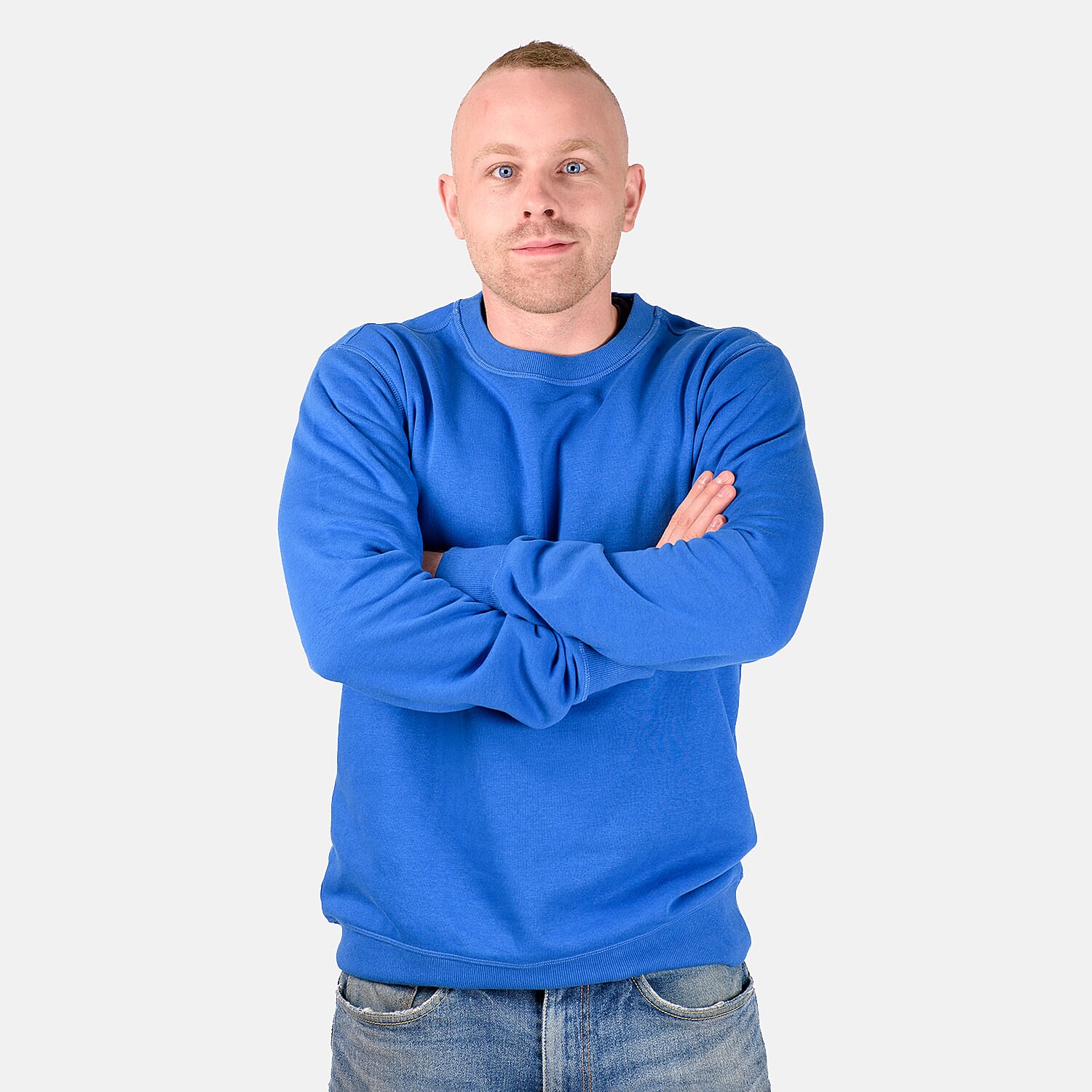 Mens Crew Neck Sweatshirt (Size M) - Blue
