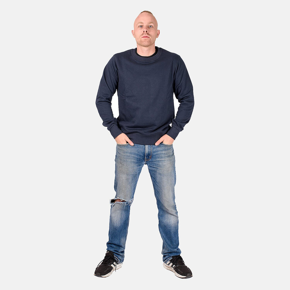 Closeout Deal - Mens Crew Neck Sweatshirt (Size M) - Navy