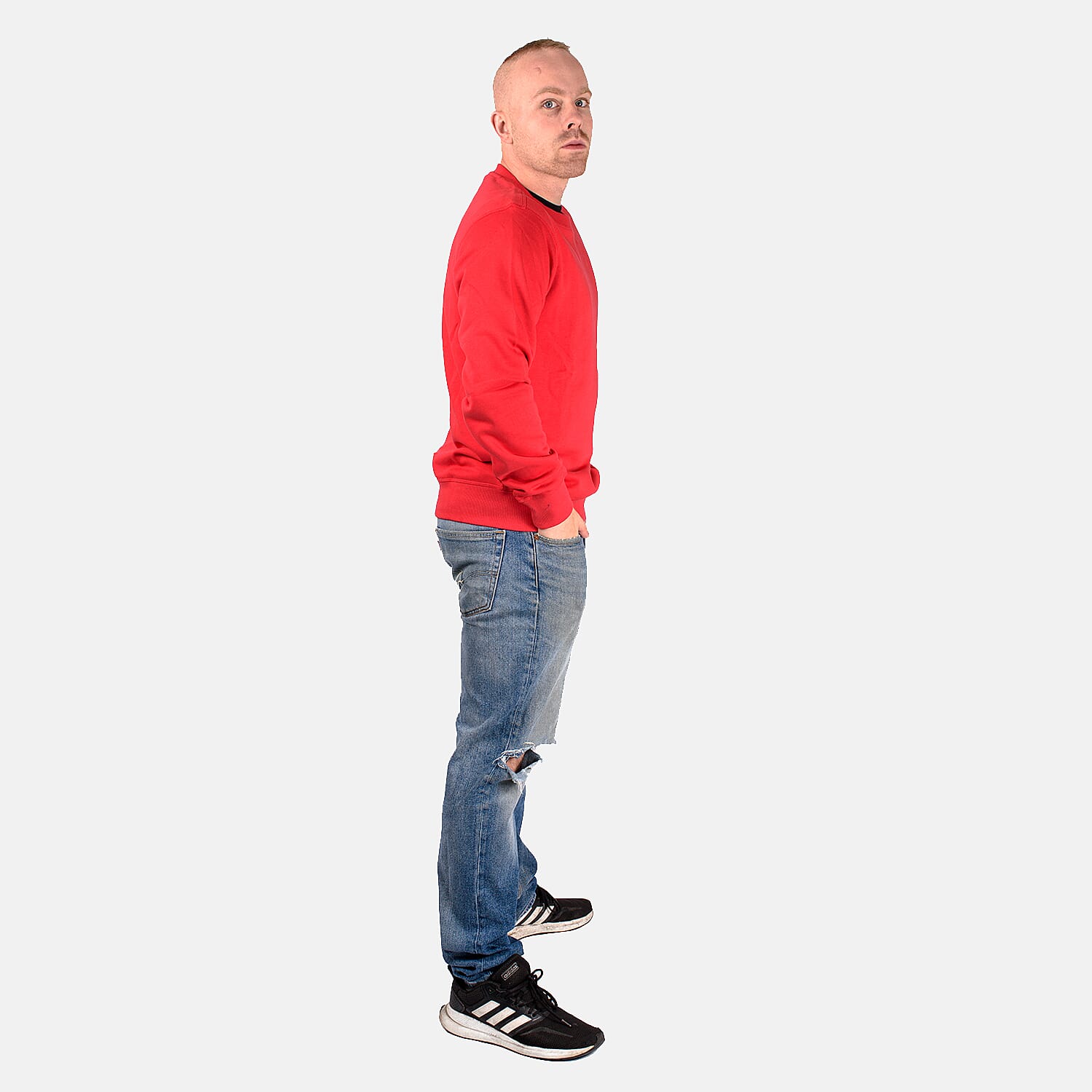 Mens Crew Neck Sweatshirt (Size M) - Red