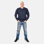 Mens Crew Neck Sweatshirt (Size XXL) - Navy