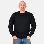 Mens Crew Neck Sweatshirt (Size L) - Black