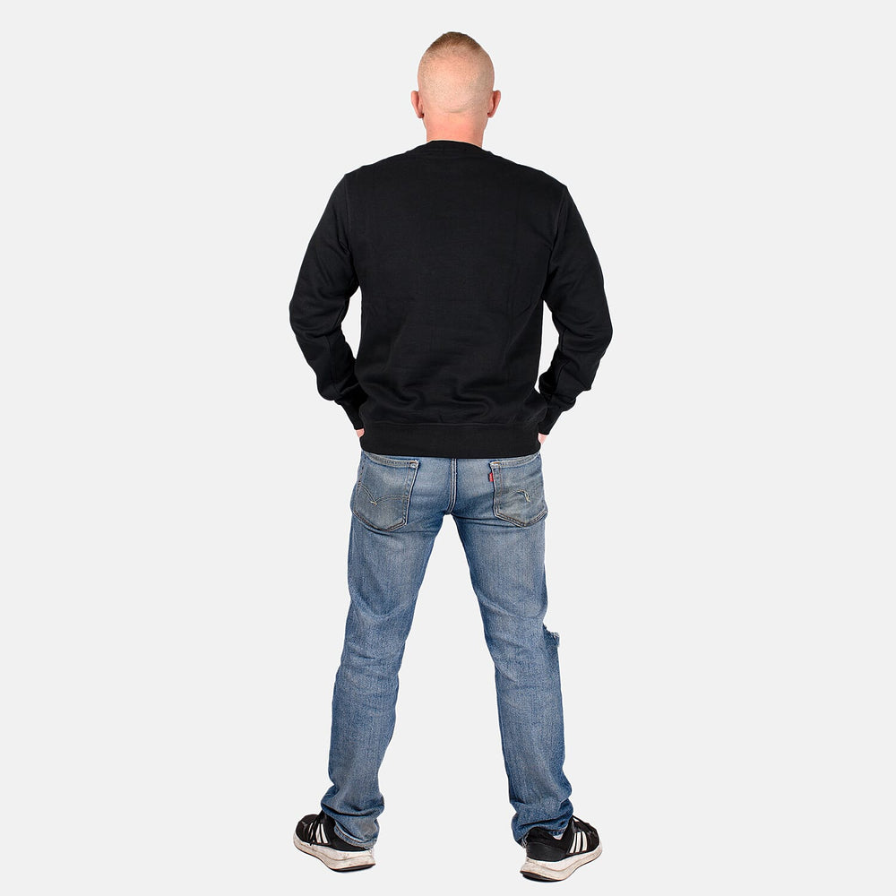 Mens Crew Neck Sweatshirt (Size XXL) - Black