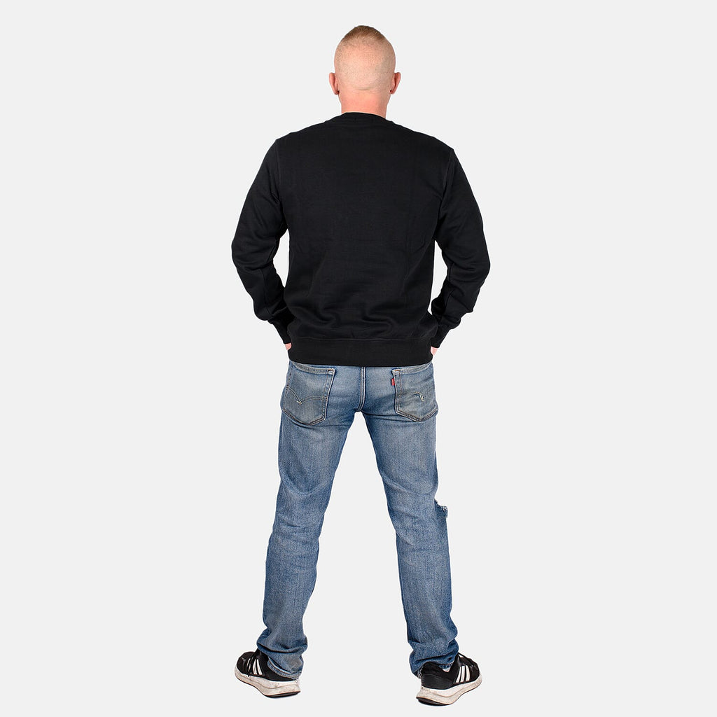 Mens Crew Neck Sweatshirt (Size XXL) - Black