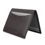 Leather Slim Credit Card Holder - Dark Brown