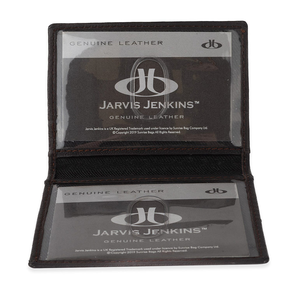 Leather Slim Credit Card Holder - Dark Brown